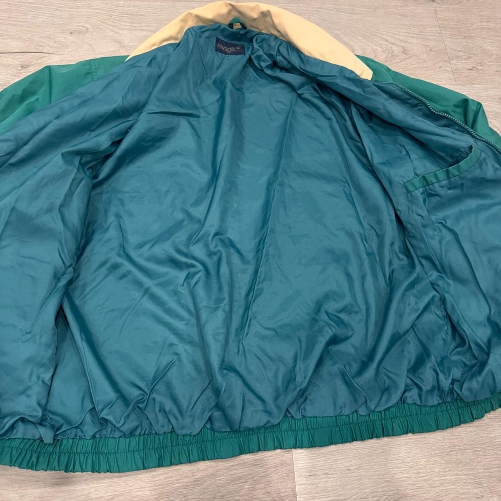Vintage Rivage Men's Green Full Zip Casual Everyday Spring Bomber Jacket Size L - Picture 10 of 11
